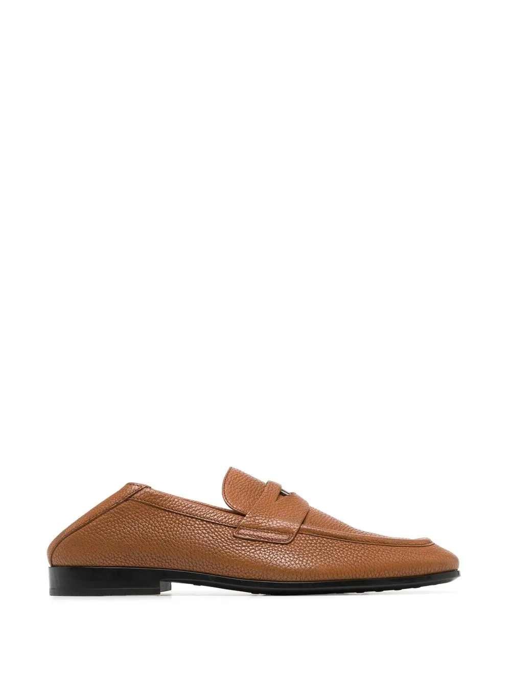 Tods Grained Leather Penny Loafers