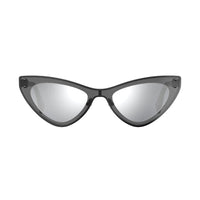 Moschino Sunglasses Cat Eye Full Rim, Transparent Ruthenium Frame and Silver Mirror Lens MOS051/S0V81T4