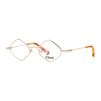 Chloe Eyeglasses Round Full Rim, Medium Gold Frame and Clear Demo Lenses Lens CE2158906