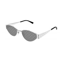 Gucci Sunglasses Oval Full Rim, Gold Frame and Grey Lens GG1853S001