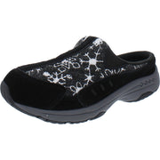 Travel Time Womens Suede Snowflake Slip-On Sneakers