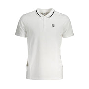 Fila Chic White Cotton Polo with Contrast Men's Detailing