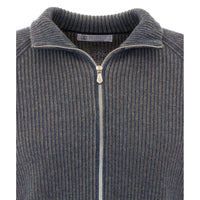 Brunello Cucinelli Men Fisherman's Rib Zipped Cardigan