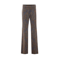 Etro Women Fit And Flare Pants With Paisley Motif