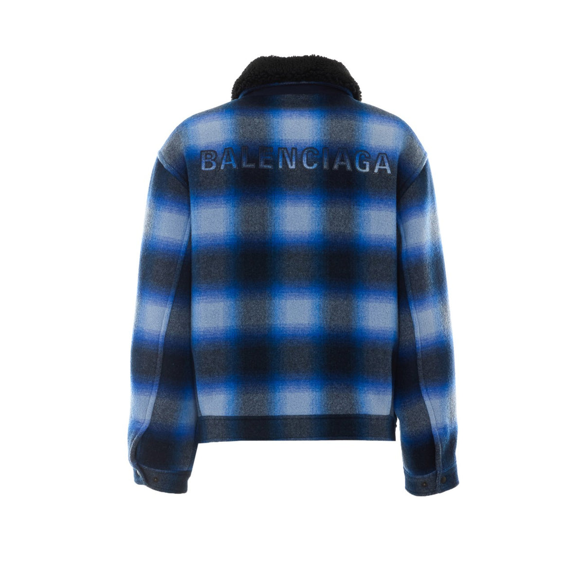 Balenciaga Men Flanel Bomber Jacket