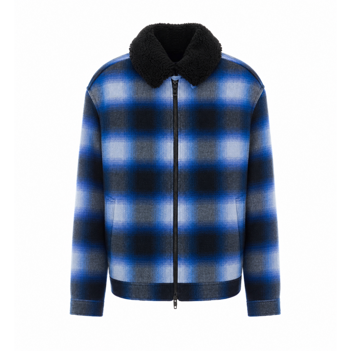 Balenciaga Men Flanel Bomber Jacket
