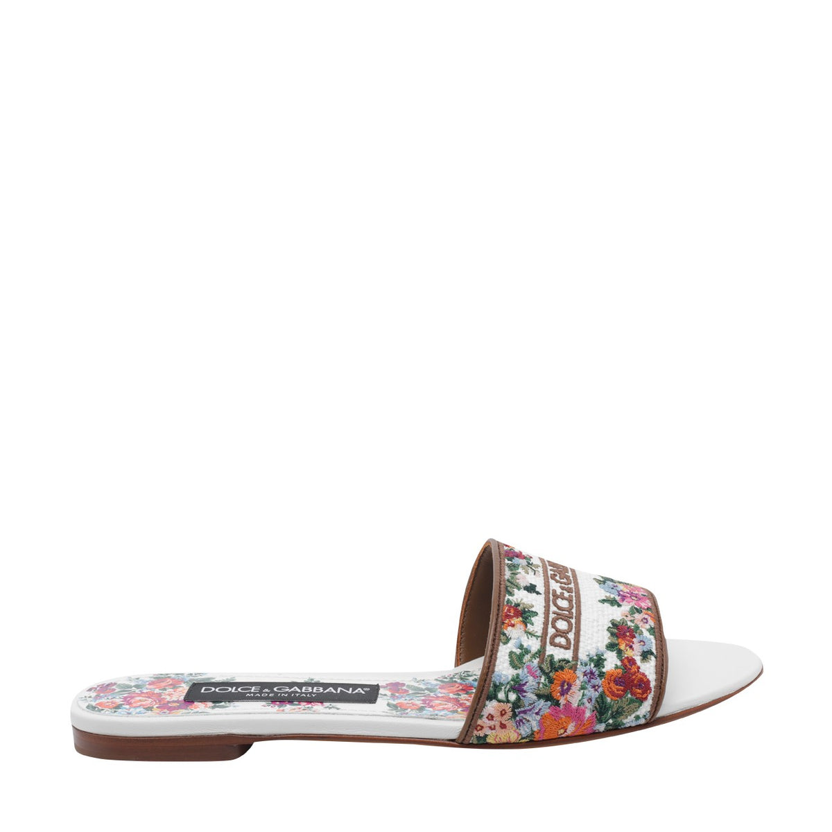 Dolce&Gabbana Dolce&Gabbana Women Floral Logo Flat Shoes Sliders