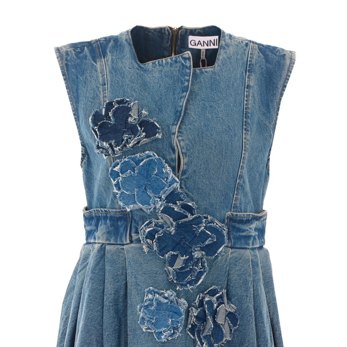 Ganni Ganni Women Flower Denim Dress