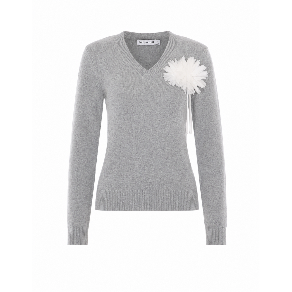 Self Portrait Women Flower Wool Jumper