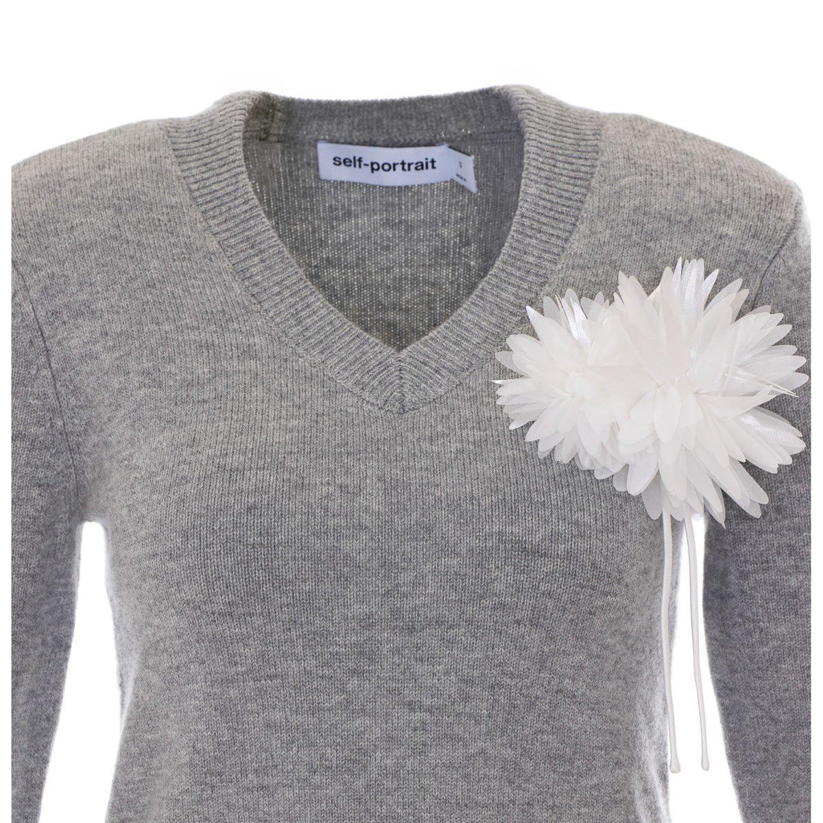 Self Portrait Women Flower Wool Jumper