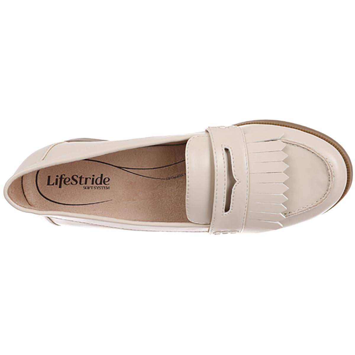 Santana Womens Fringe Faux Leather Loafers