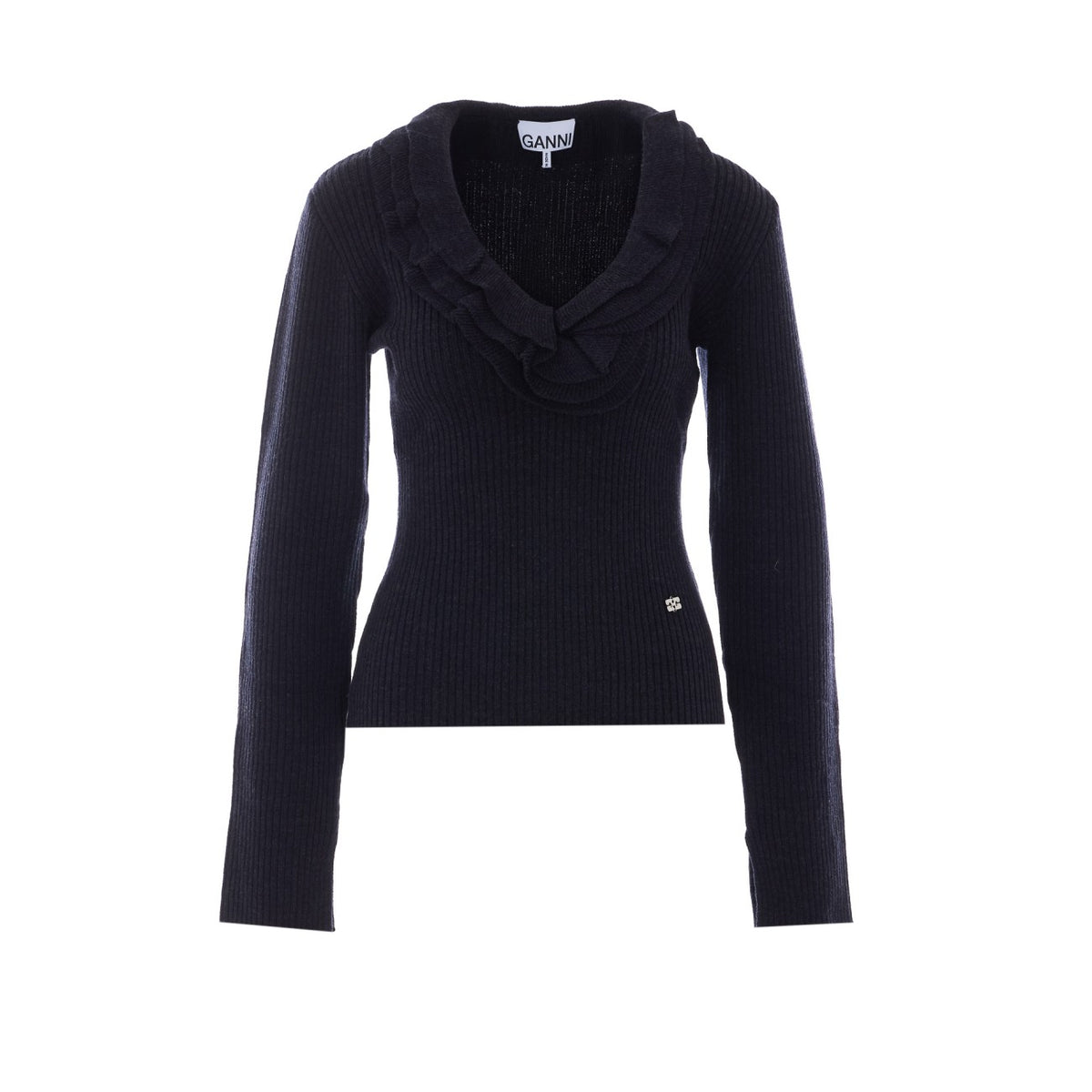 Ganni Ganni Women Frill Sweater