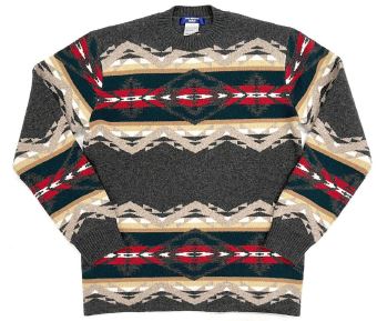 Junya Watanabe Junya Watanabe Men Intarsia-Knit Jumper From Junya Watanabe Man Featuring Charcoal Grey, Multicolour, Wool Blend, Patterned Intarsia Knit, Crew Neck, Long Sleeves And Straight Hem.