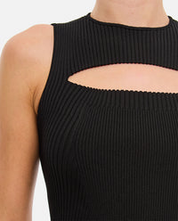 Alexander Mcqueen Women Slashed Knit Sleeveless Top