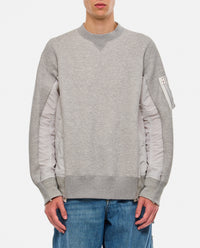 Sacai Men Sponge Sweat X Nylon Twill Pullover