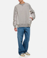 Sacai Men Sponge Sweat X Nylon Twill Pullover