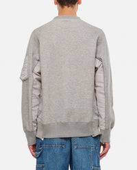 Sacai Men Sponge Sweat X Nylon Twill Pullover