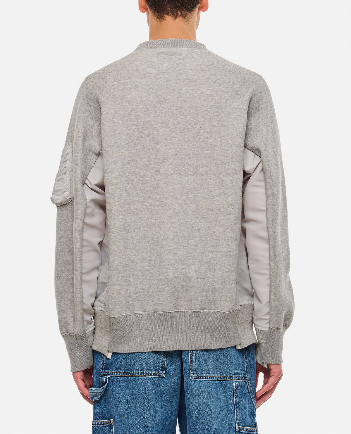 Sacai Men Sponge Sweat X Nylon Twill Pullover