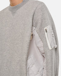 Sacai Men Sponge Sweat X Nylon Twill Pullover