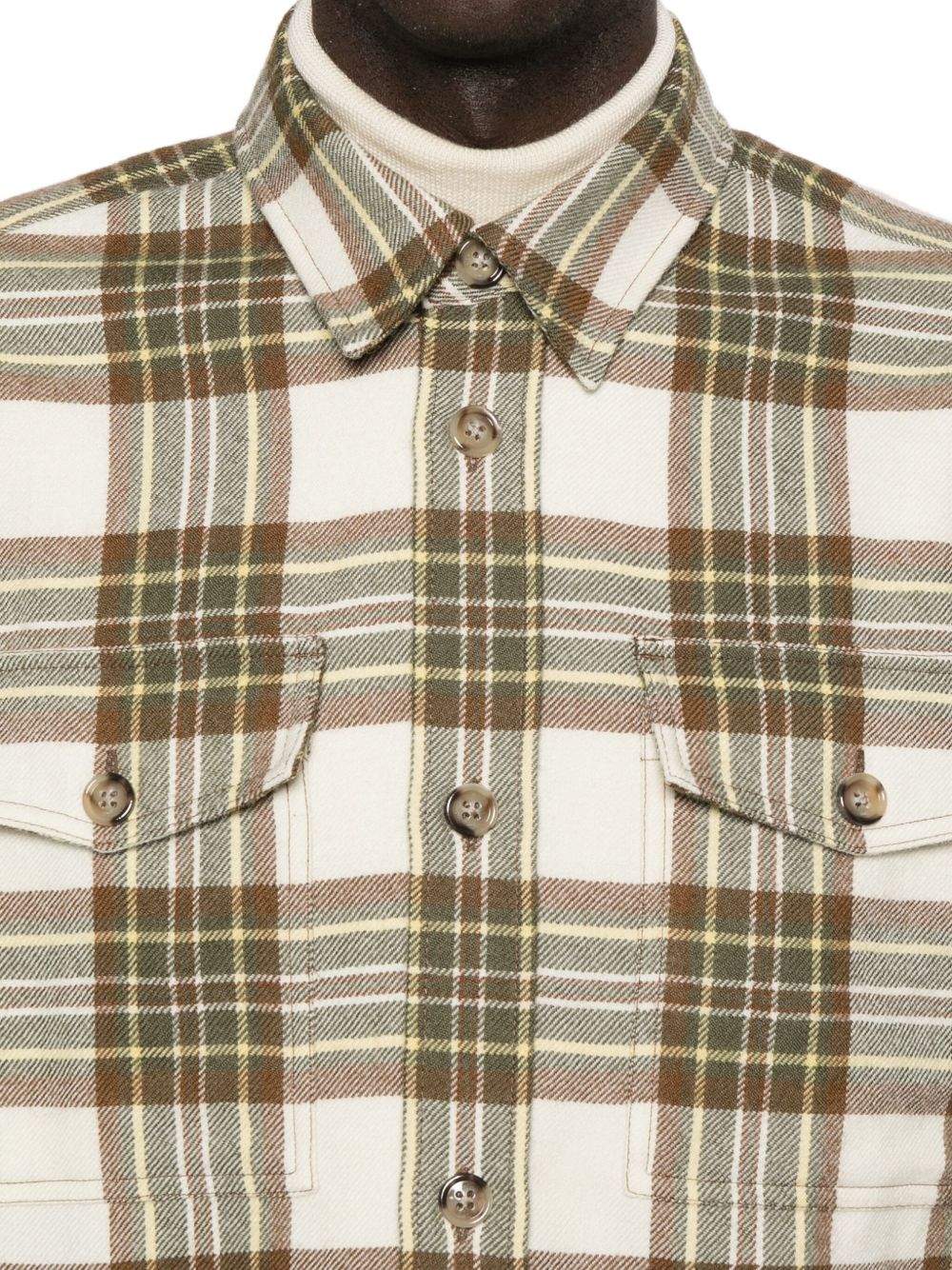 Ami Paris Men Wool Checked Overshirt