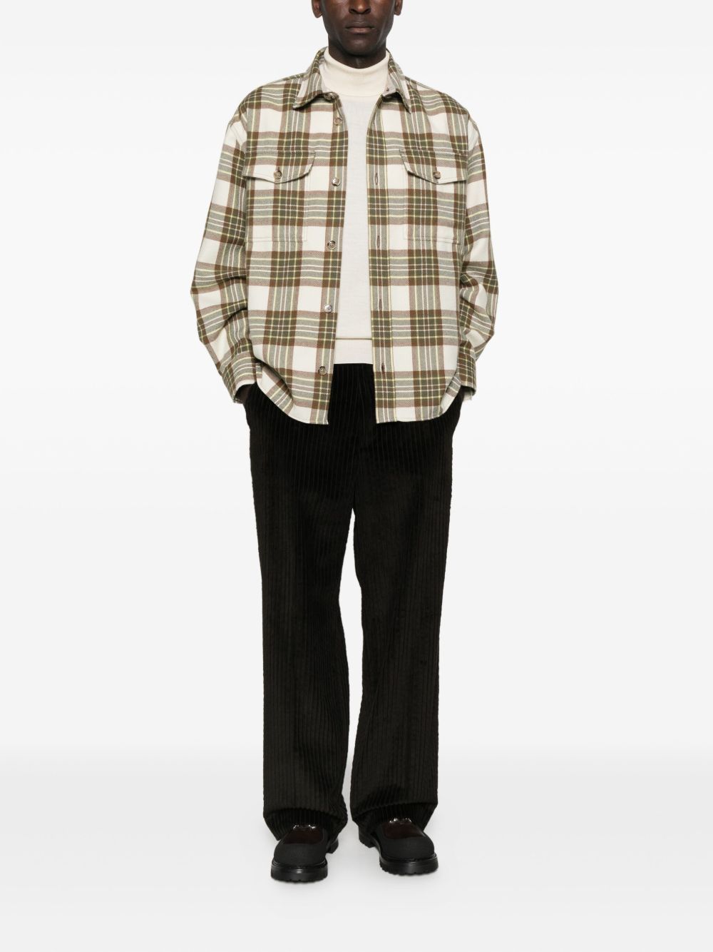 Ami Paris Men Wool Checked Overshirt