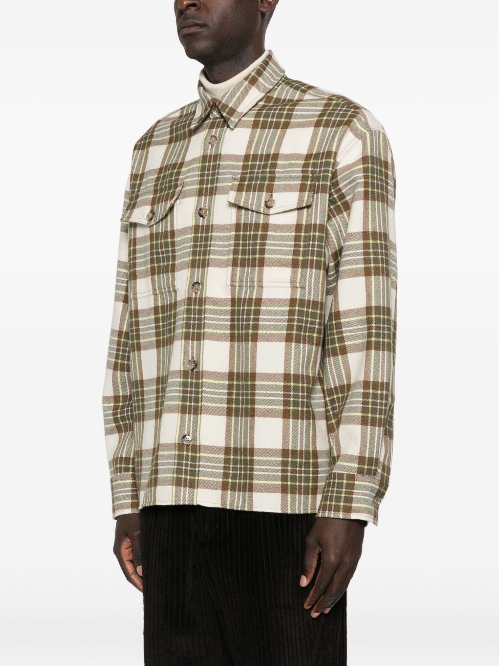 Ami Paris Men Wool Checked Overshirt