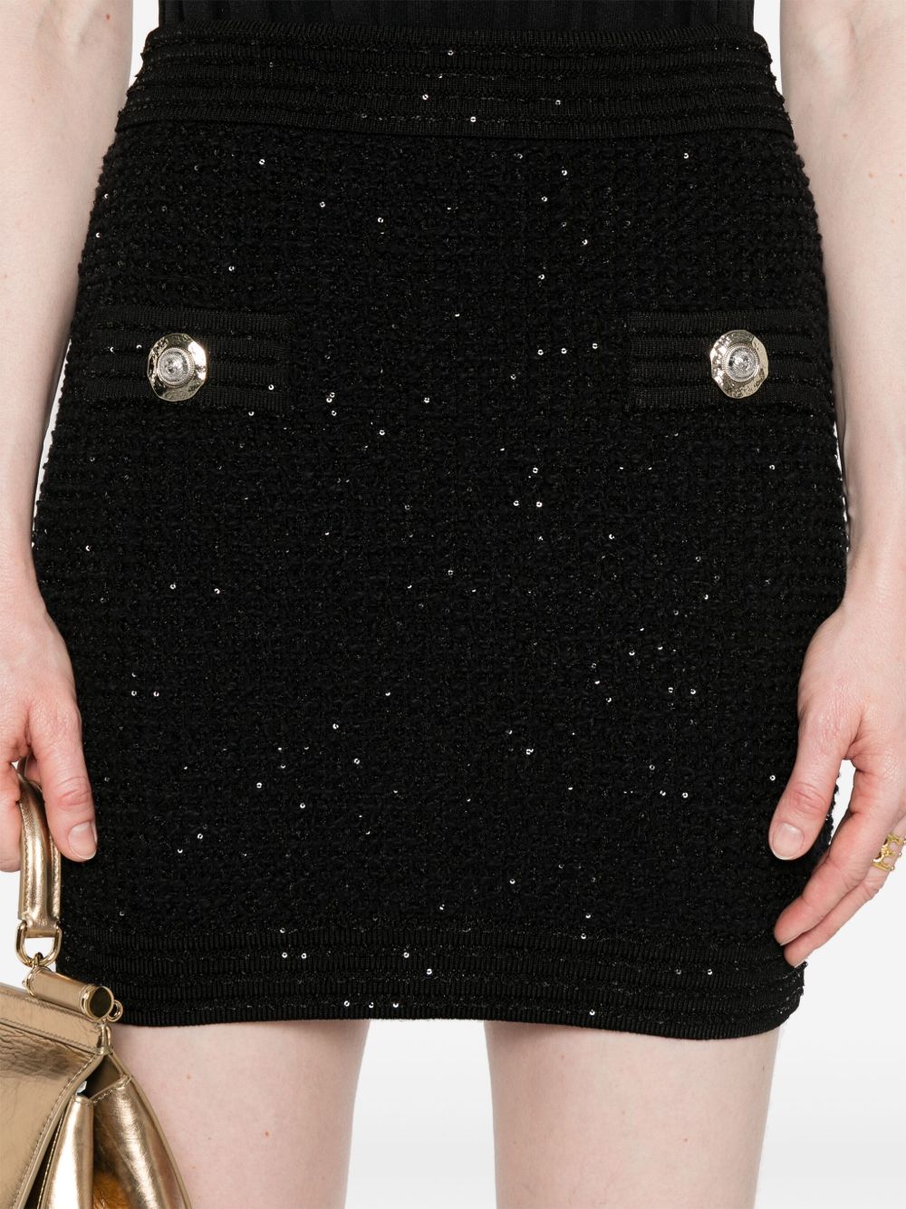 Balmain Women Tweed Mini Skirt