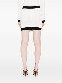 Balmain Women Knitted Buttoned Mini Skirt