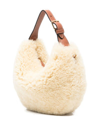 Celine Women Lulu Teen Shearling Hobo Bag