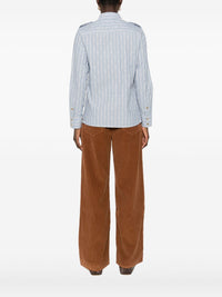 Celine Women Striped Cotton Shirt