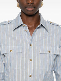 Celine Women Striped Cotton Shirt