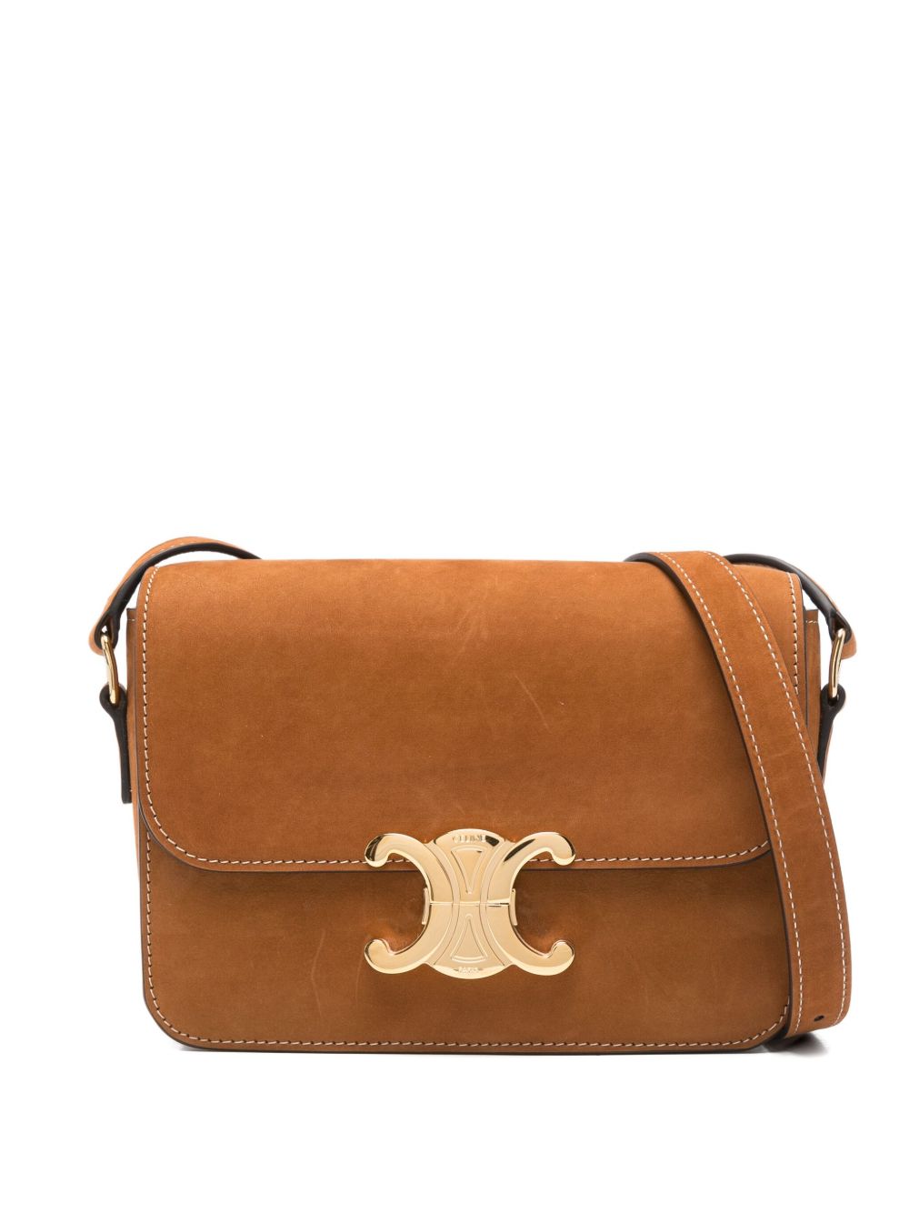 Celine Women Triomphe Teen Leather Crossbody Bag
