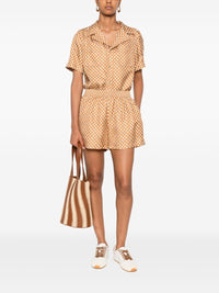 Celine Women Printed Silk Pajama Shorts