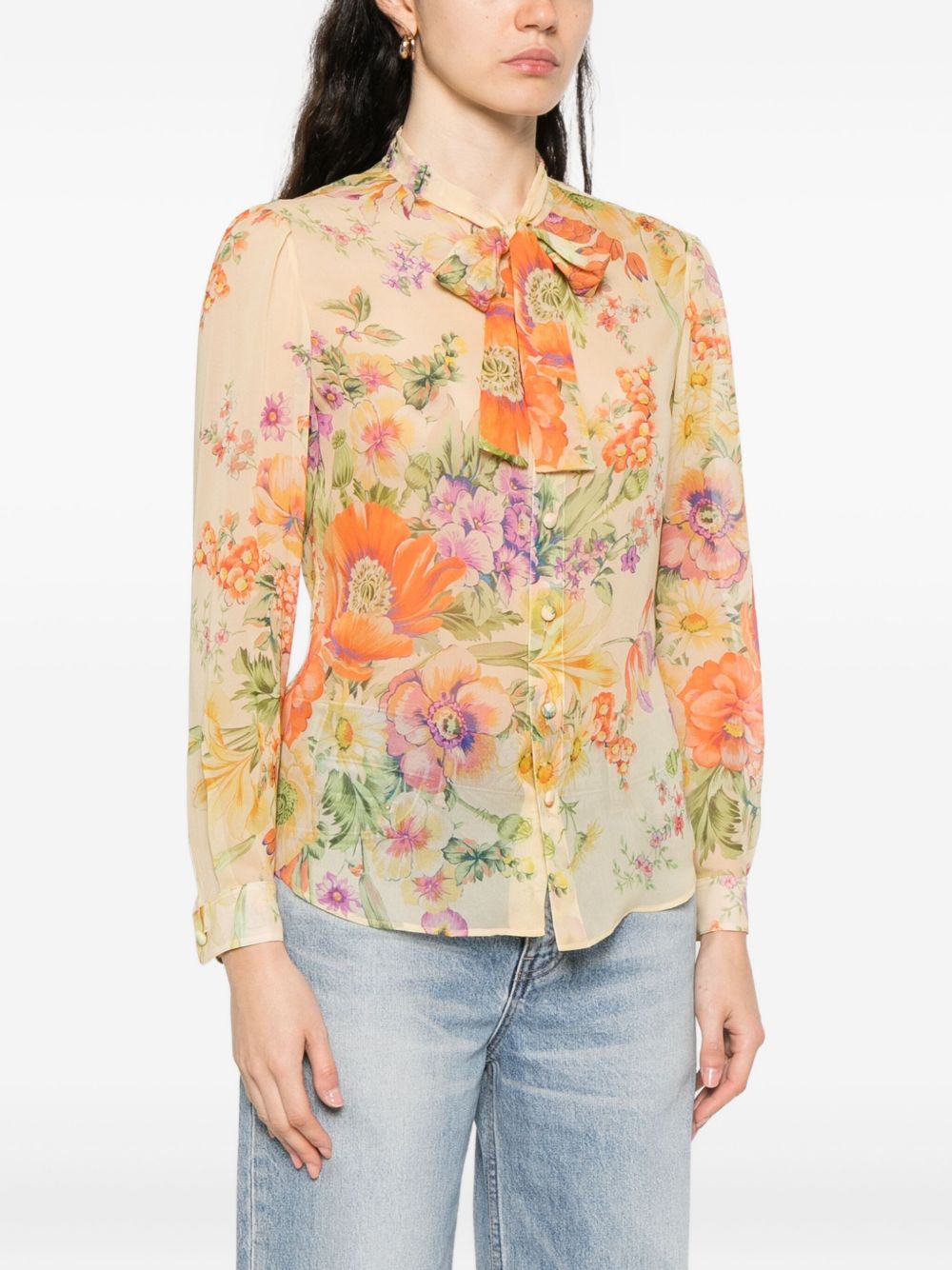 CELINE Celine Women Printed Silk Blouse