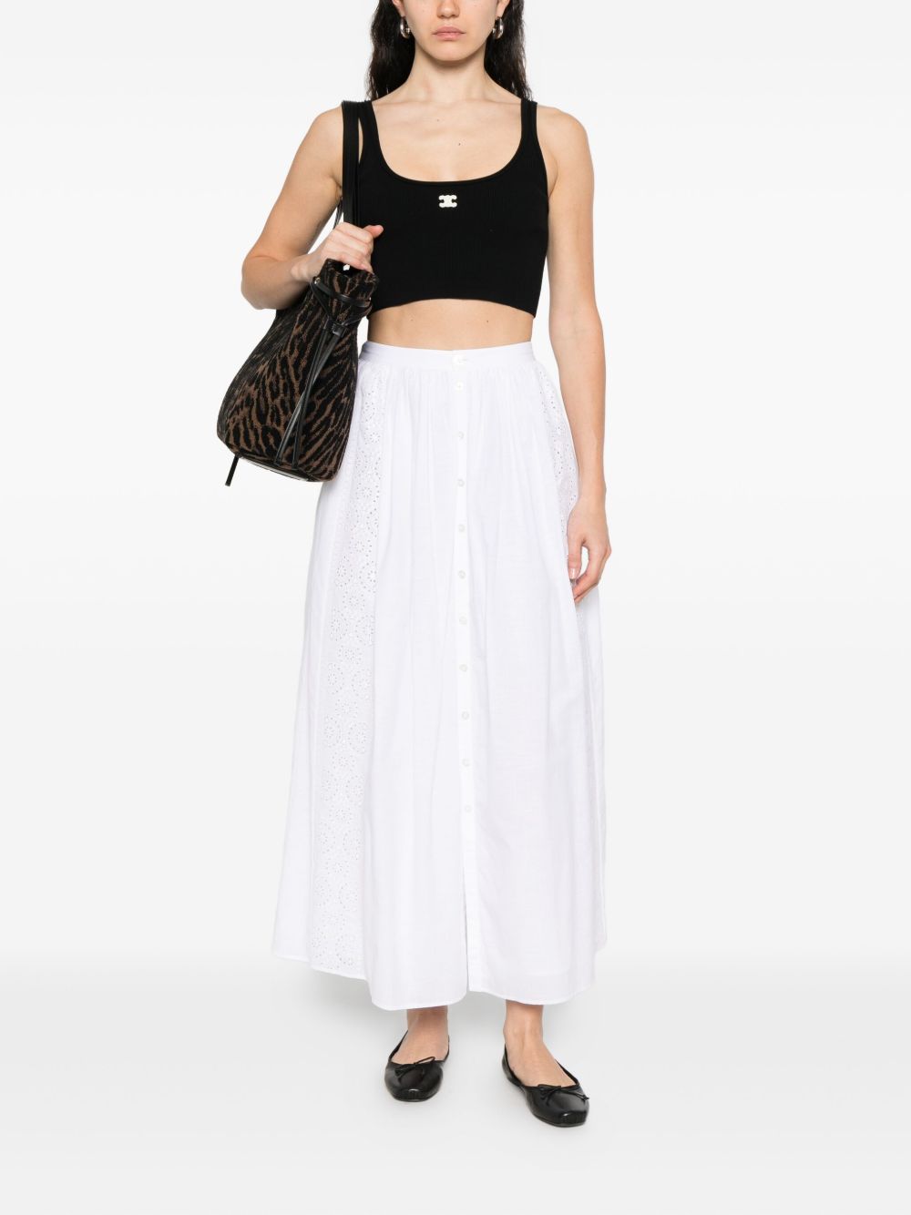 Celine Women Broderie Anglaise Midi Skirt