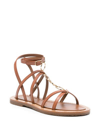 CELINE Celine Women Lympia Leather Sandals