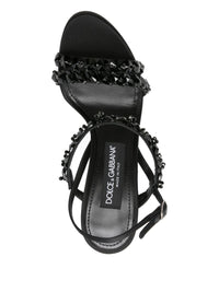 Dolce & Gabbana Women Embroidered Satin Sandals