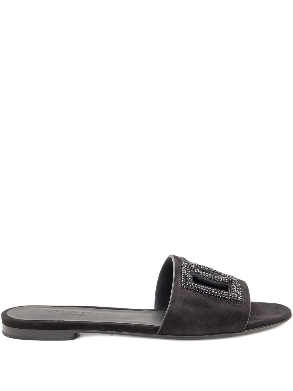 Dolce & Gabbana Women Dg Logo Leather Sandals