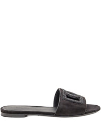 Dolce & Gabbana Women Dg Logo Leather Sandals