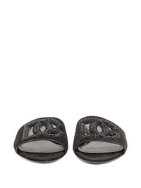 Dolce & Gabbana Women Dg Logo Leather Sandals