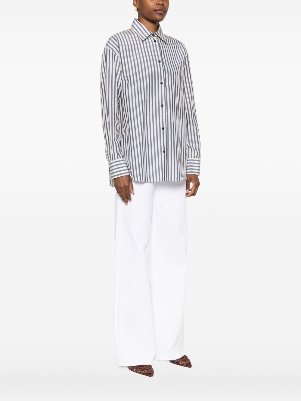 Forte Forte Women Striped Cotton Blend Shirt