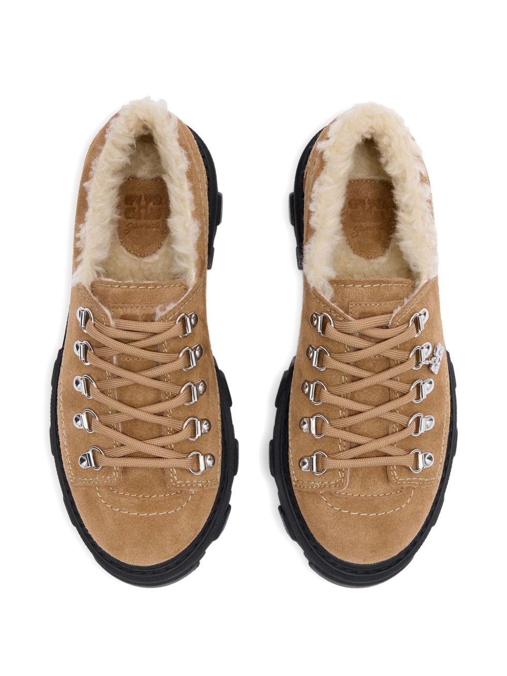 Ganni Women Suede Derbie Shoes