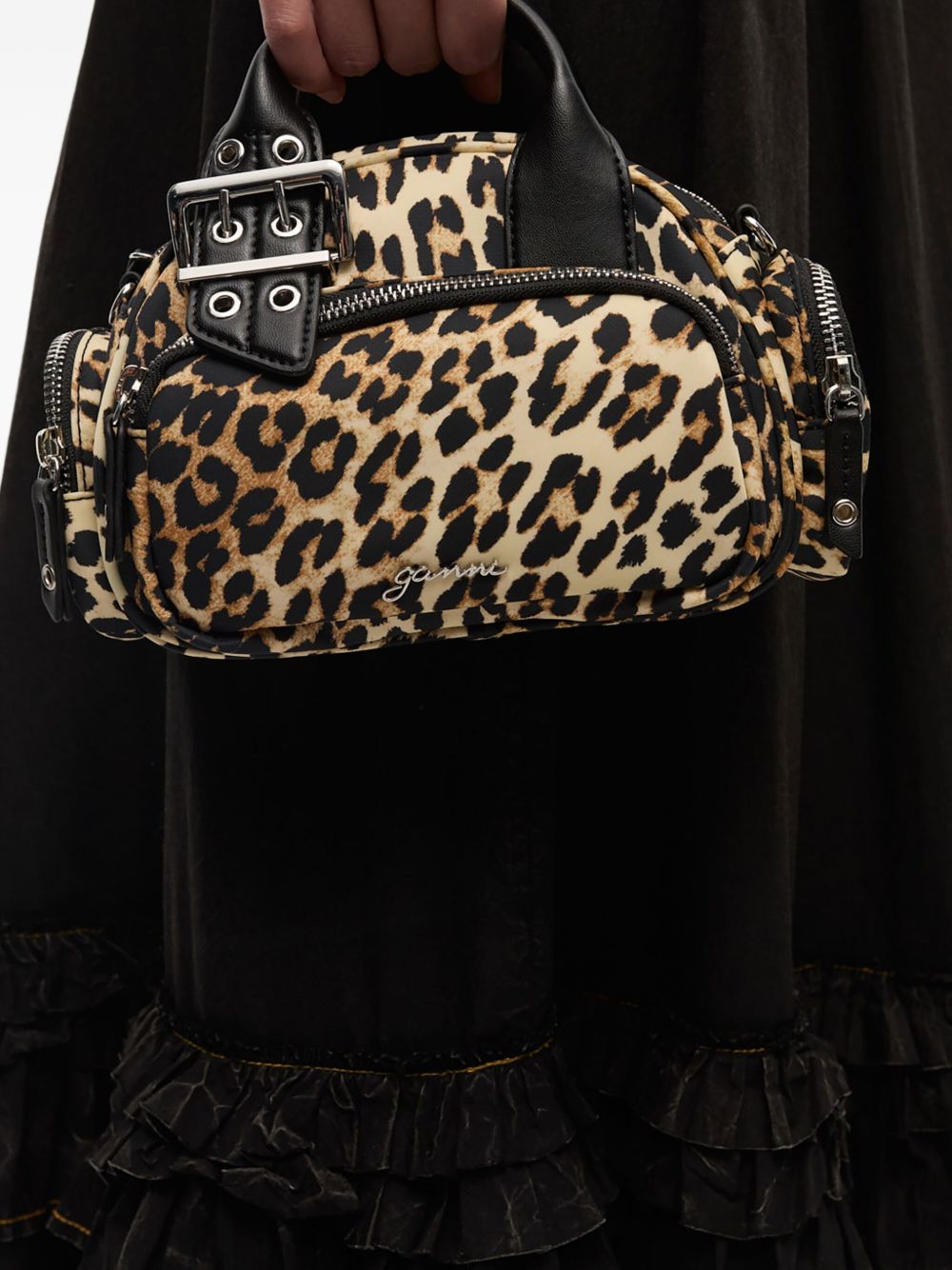 Ganni Women Nylon Small Duffle Bag
