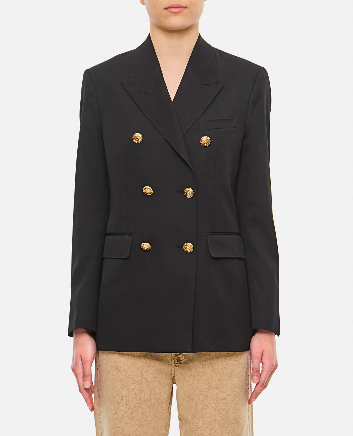 Golden Goose Golden Goose Women Double Breasted Blazer With Gold Bottons