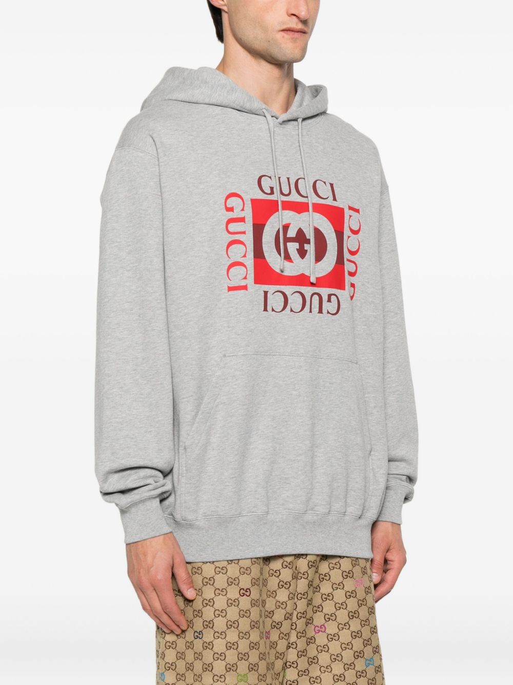 Gucci Men Logo Cotton Hoodie