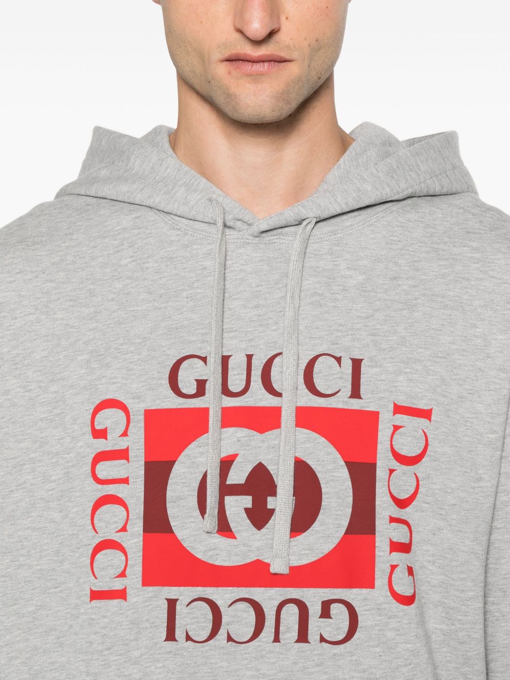 Gucci Men Logo Cotton Hoodie