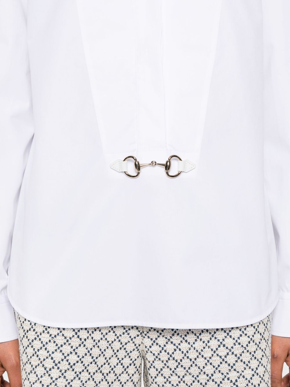 Gucci Women Horsebit Cotton Shirt