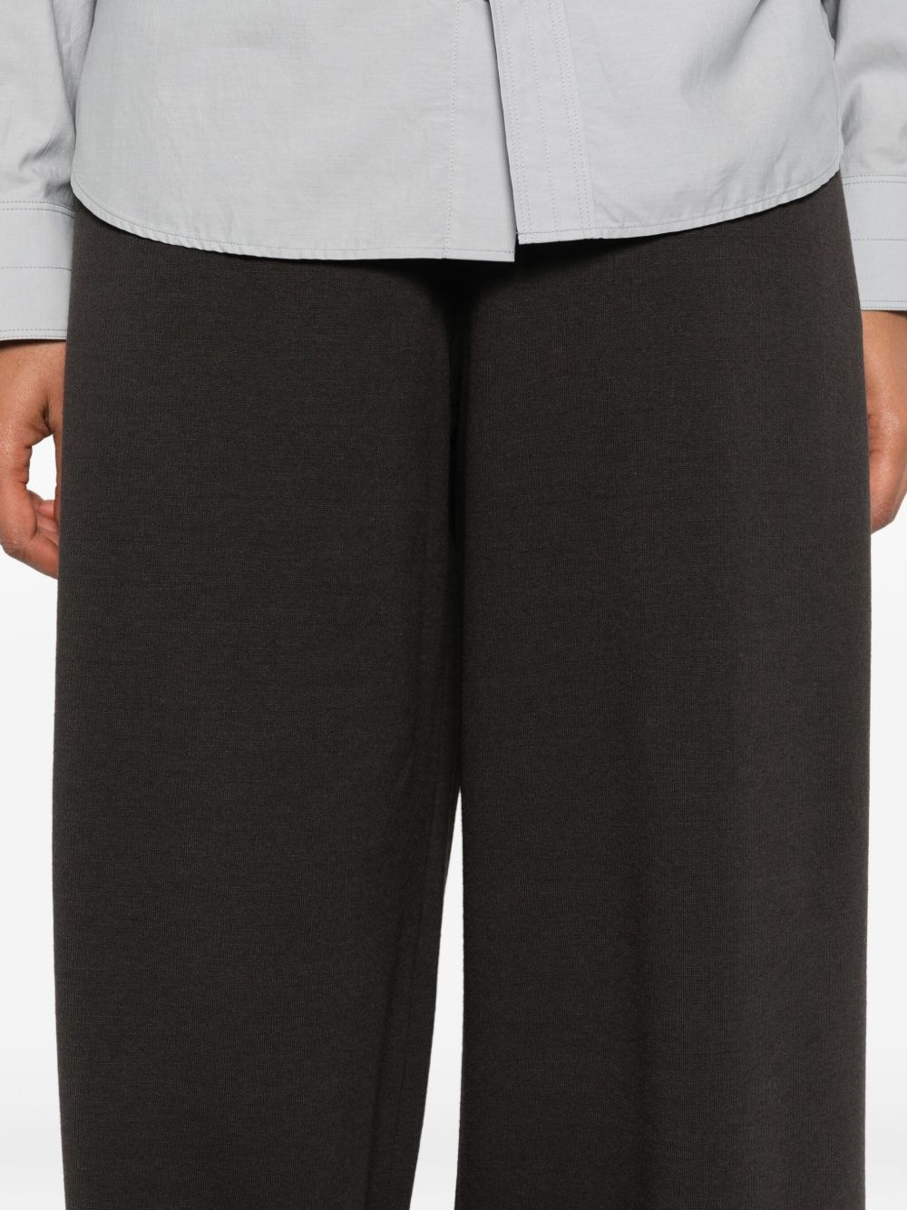 LEMAIRE Lemaire Women Wool And Cotton Wide-Leg Trousers