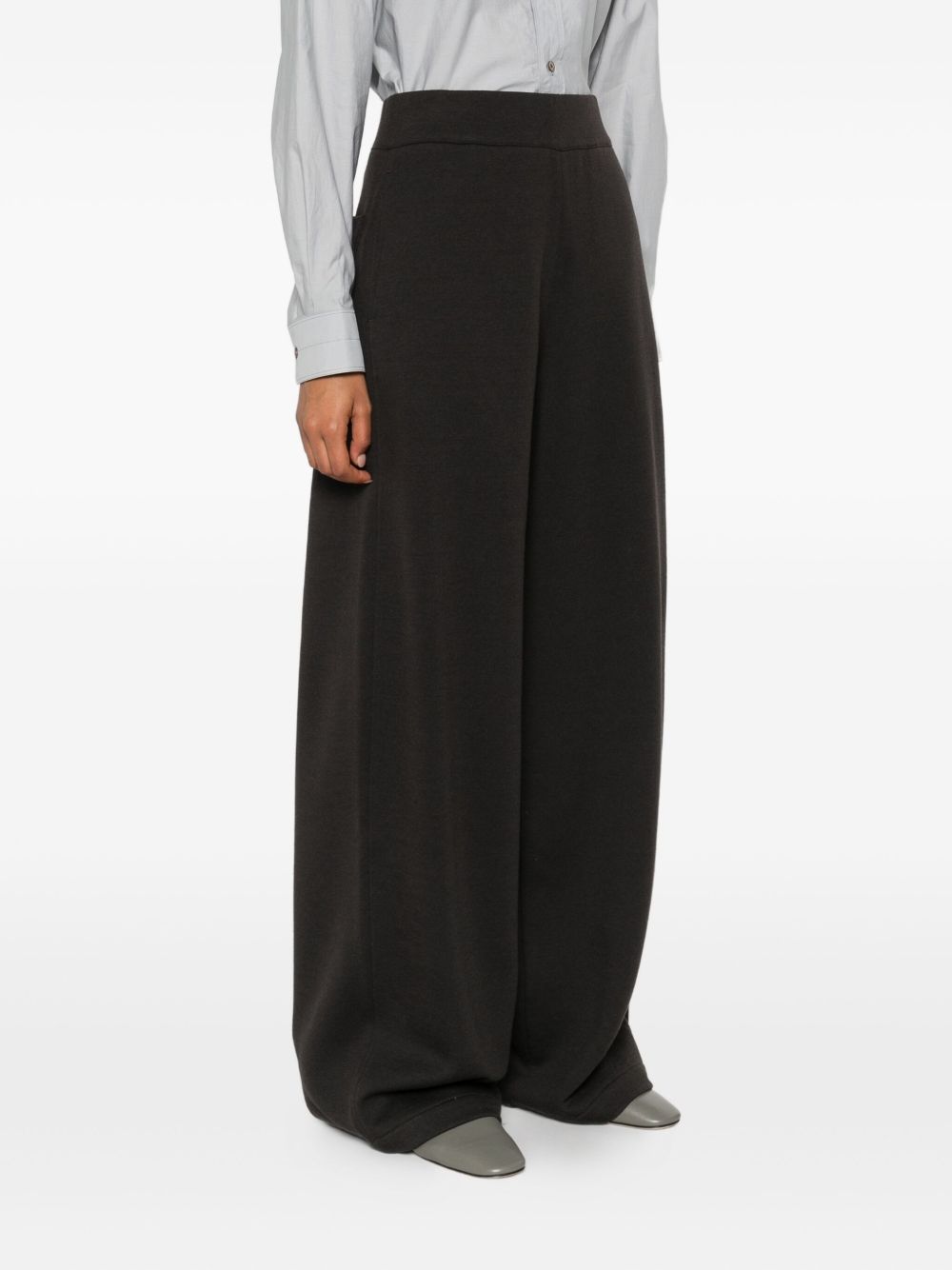 LEMAIRE Lemaire Women Wool And Cotton Wide-Leg Trousers