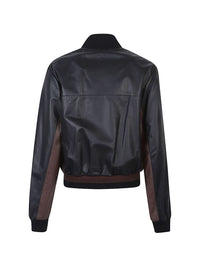 Loewe Women Leather Cropped Jacket